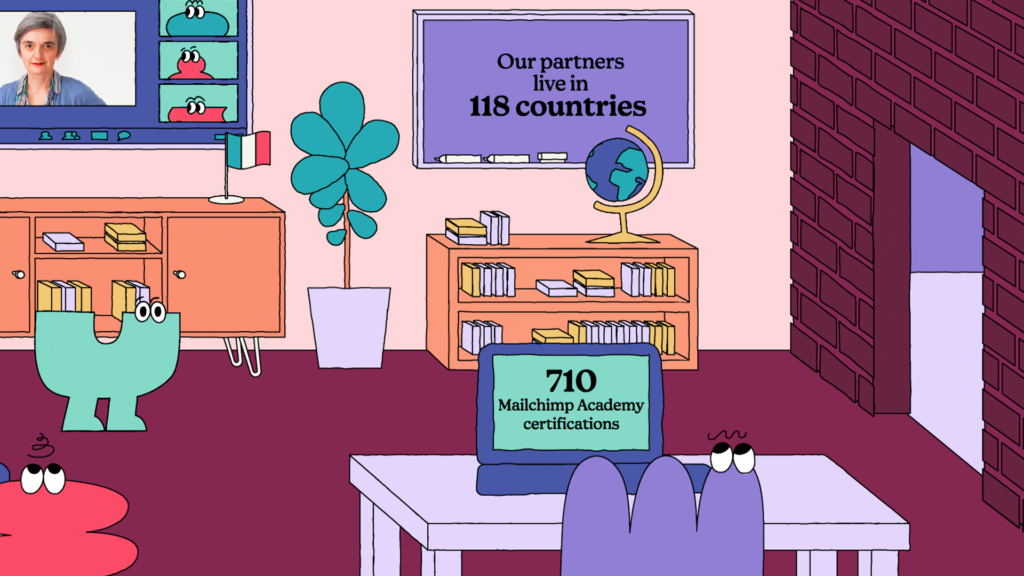 Voorbeeld afbeelding interactief jaarverslag van Mailchimp