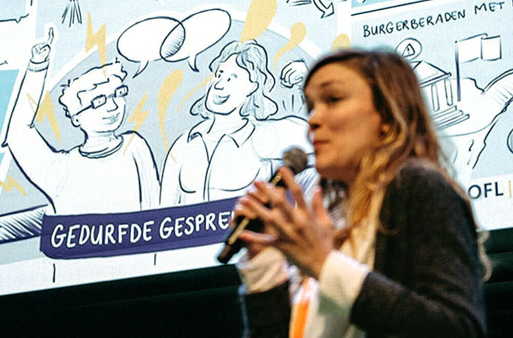 Een van onze visual consultants presenteert